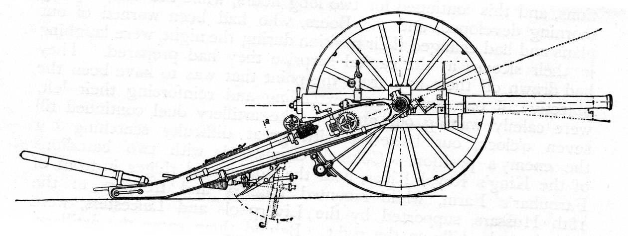 Creusot hurtigskytende feltpistol, Boer-våpenlager, c1900 av Unbekannt