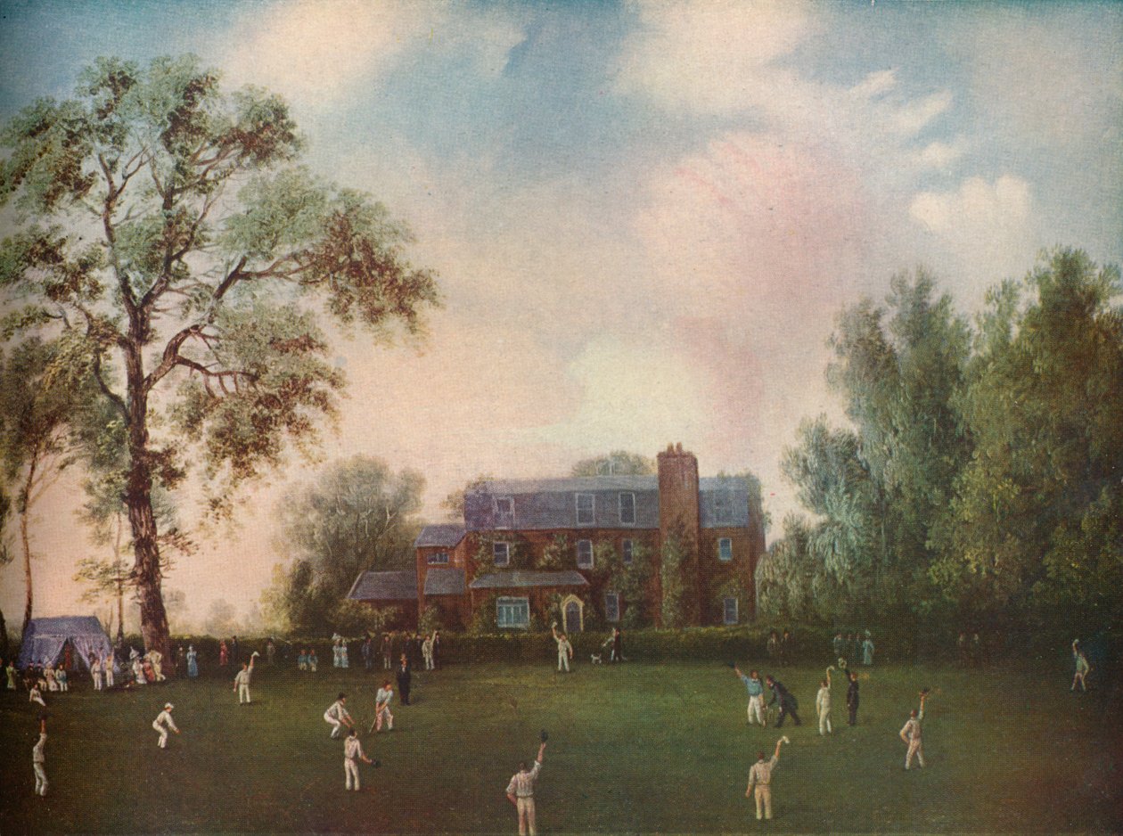 Cricket på Gads Hill Place, Rochester, c1868 av Unbekannt