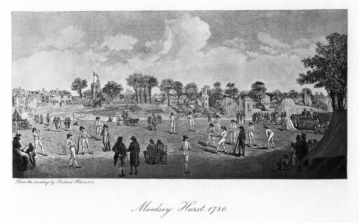 Cricket ved Moulsey Hurst, 1780, 1912 av Unbekannt