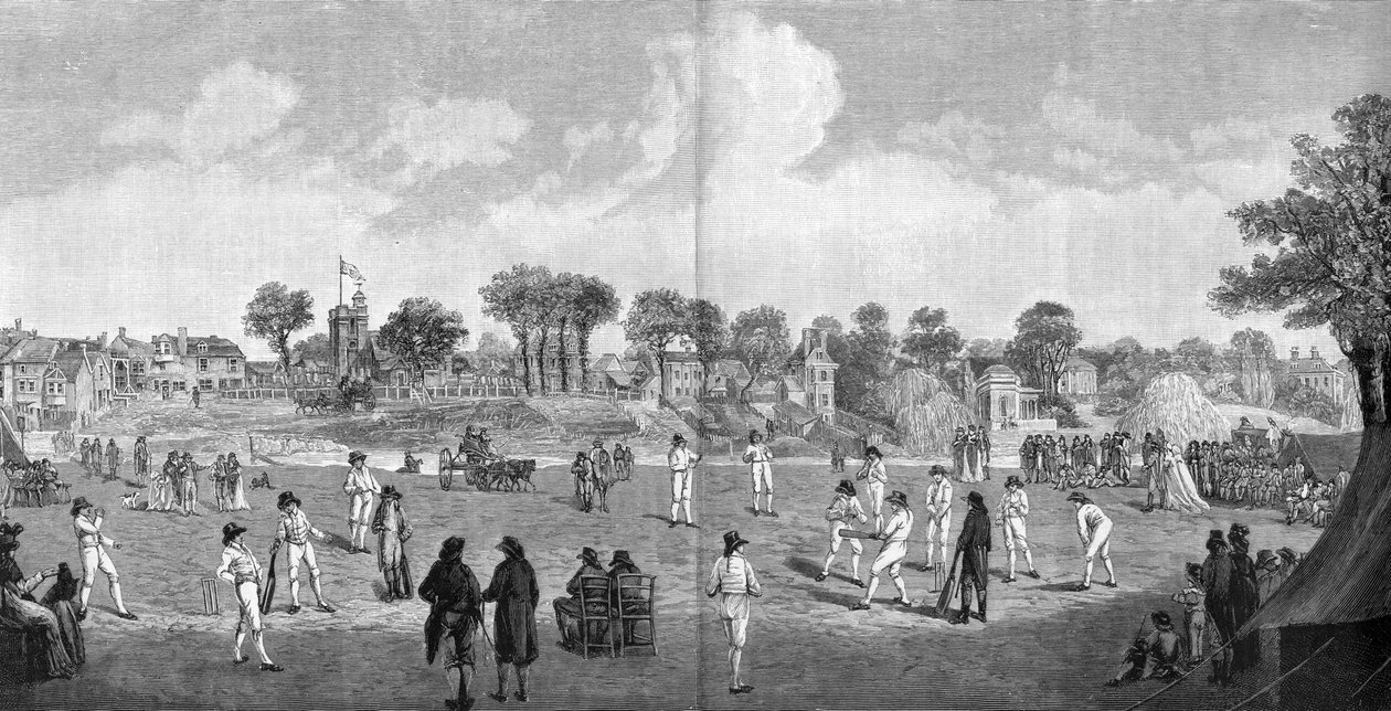 Cricket ved Moulsey Hurst, 1890 av Unbekannt