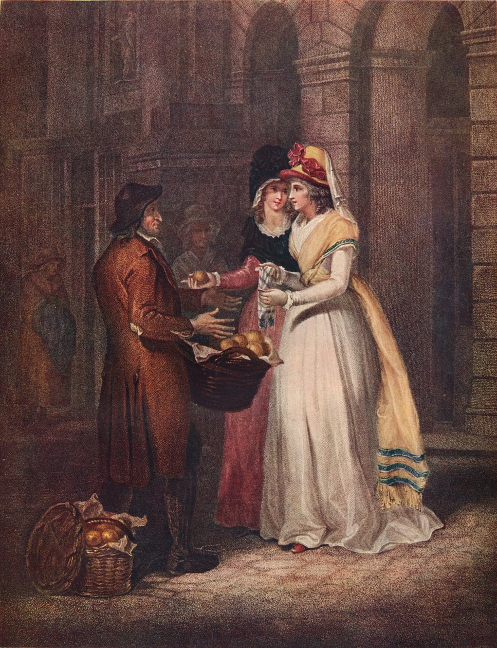 Cries of London, 3. tallerken, søte Kina-appelsiner, 1794, 1911 av Unbekannt
