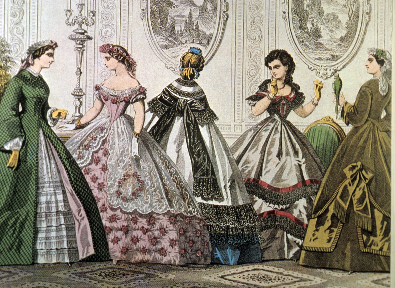 Crinolines fra 1850. av Unbekannt
