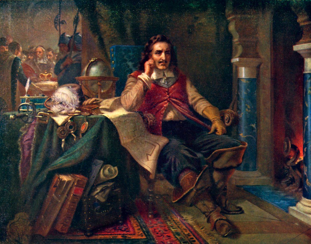 Cromwell nektet kronen, 1925 av Unbekannt