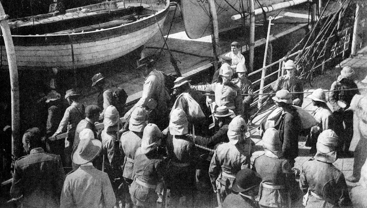 Cronjes Captive Warriors, Docks, Paardeberg, Sør-Afrika, 1900 av Unbekannt