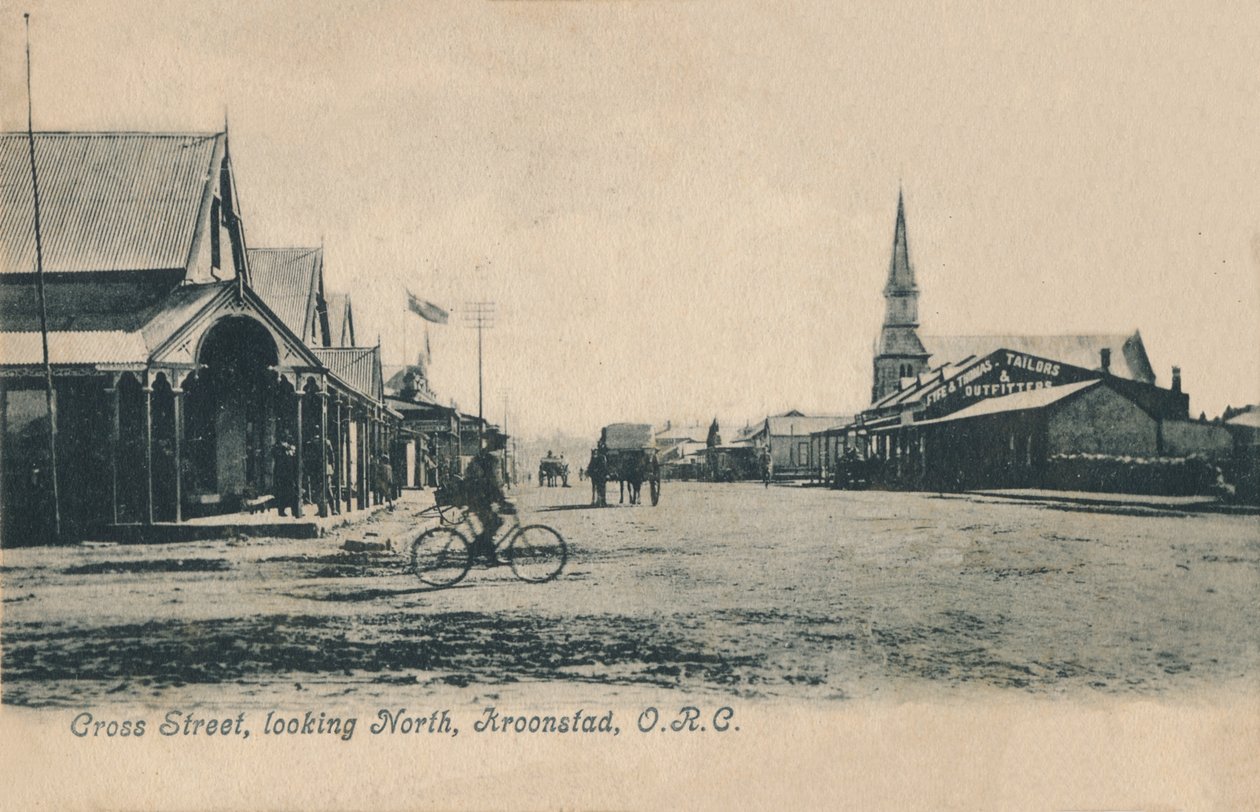 Cross Street, ser nordover, Kroonstad, O.R.C, c1905. av Unbekannt