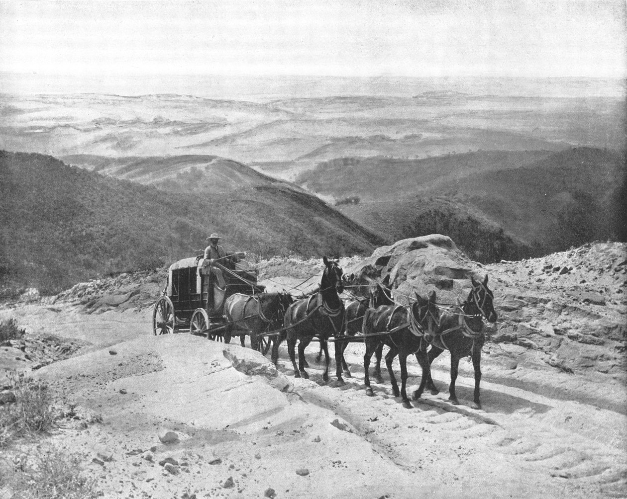 Krysser San Marcos Pass, California, USA, c1900. av Unbekannt