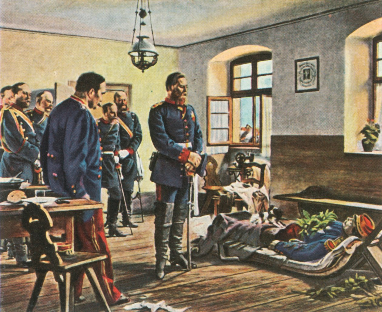 Kronprins Friedrich Wilhelm med kroppen til general Douay, 4. august 1870, 1936. av Unbekannt