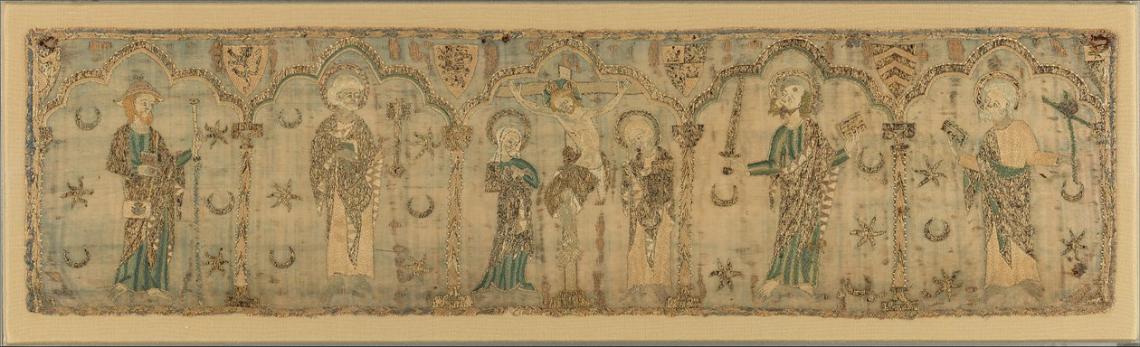 Korsfestelse flankert av hellige, britiske, ca. 1270 sannsynligvis før 1272. av Unbekannt