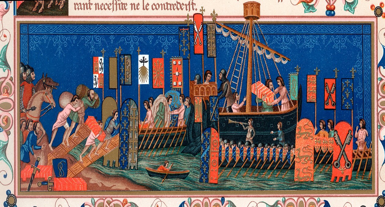 Korsfarere på vei til Det hellige land, 1400-tallet av Unbekannt
