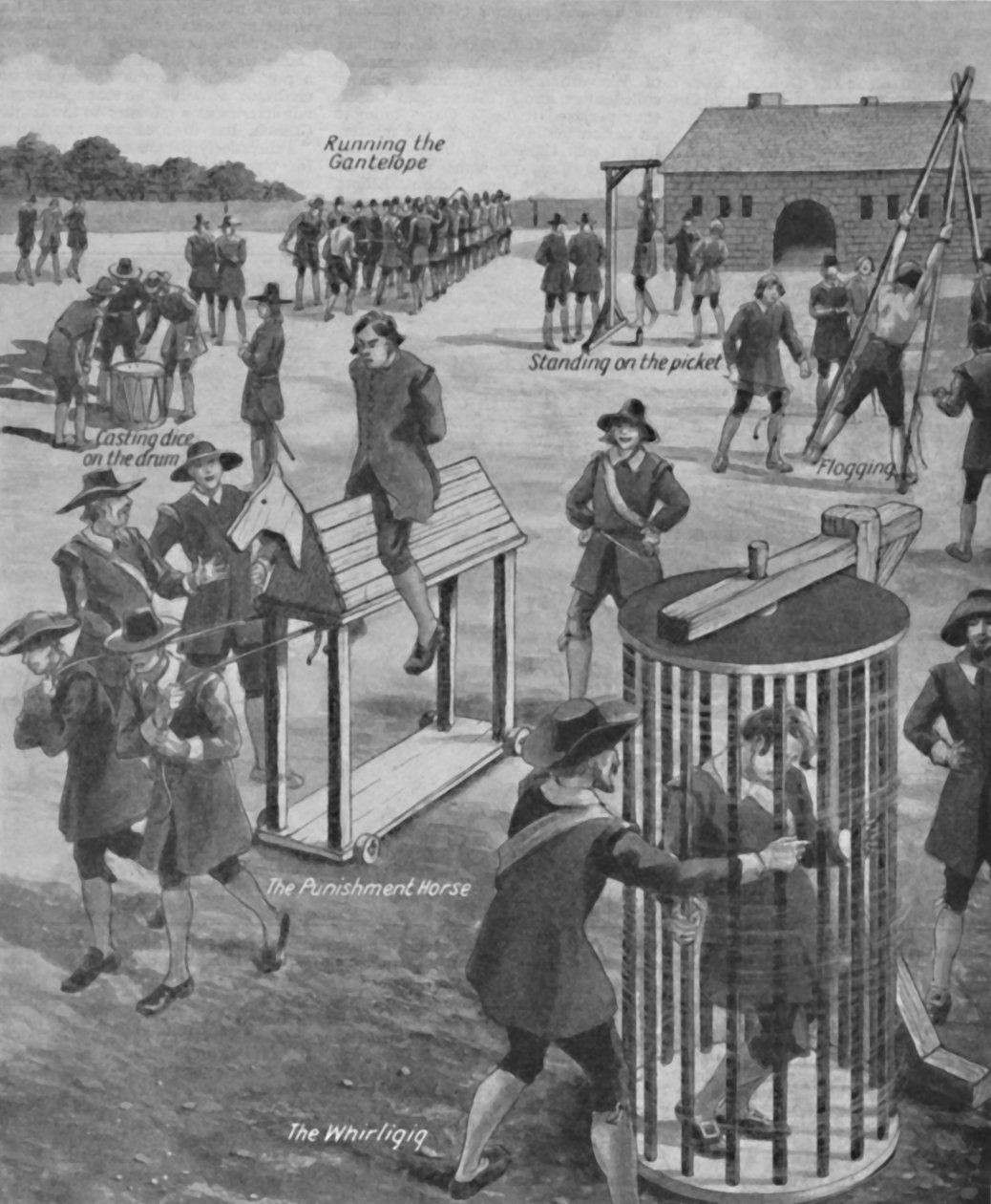 Nysgjerrige gamle militære straffer, c1934 av Unbekannt