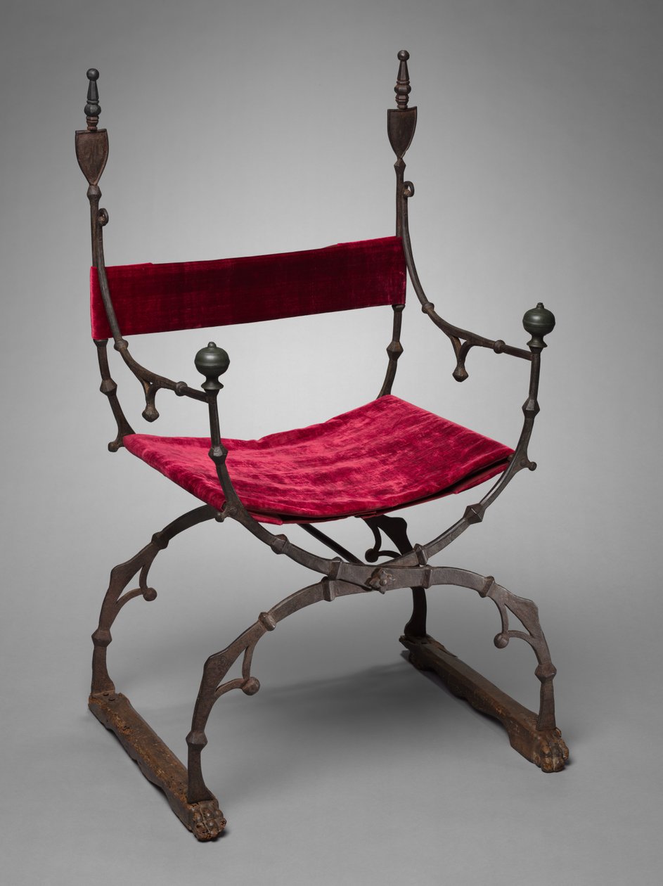 Curule sammenleggbar stol, ca. 1450-1500. av Unbekannt