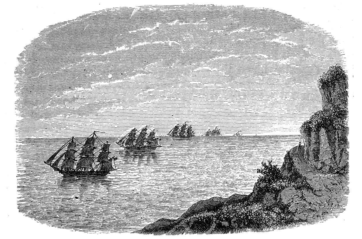Jordens krumning, c1880 av Unbekannt