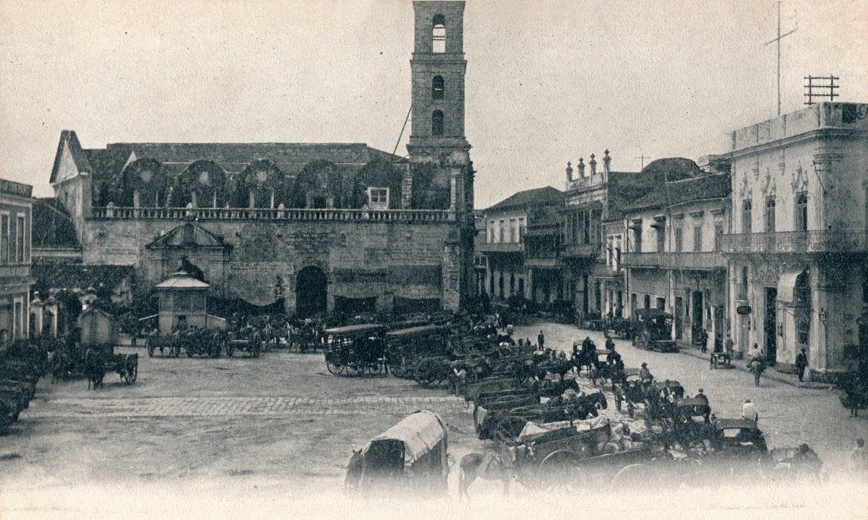Custom House and Square, Havana, Cuba, c1900 av Unbekannt