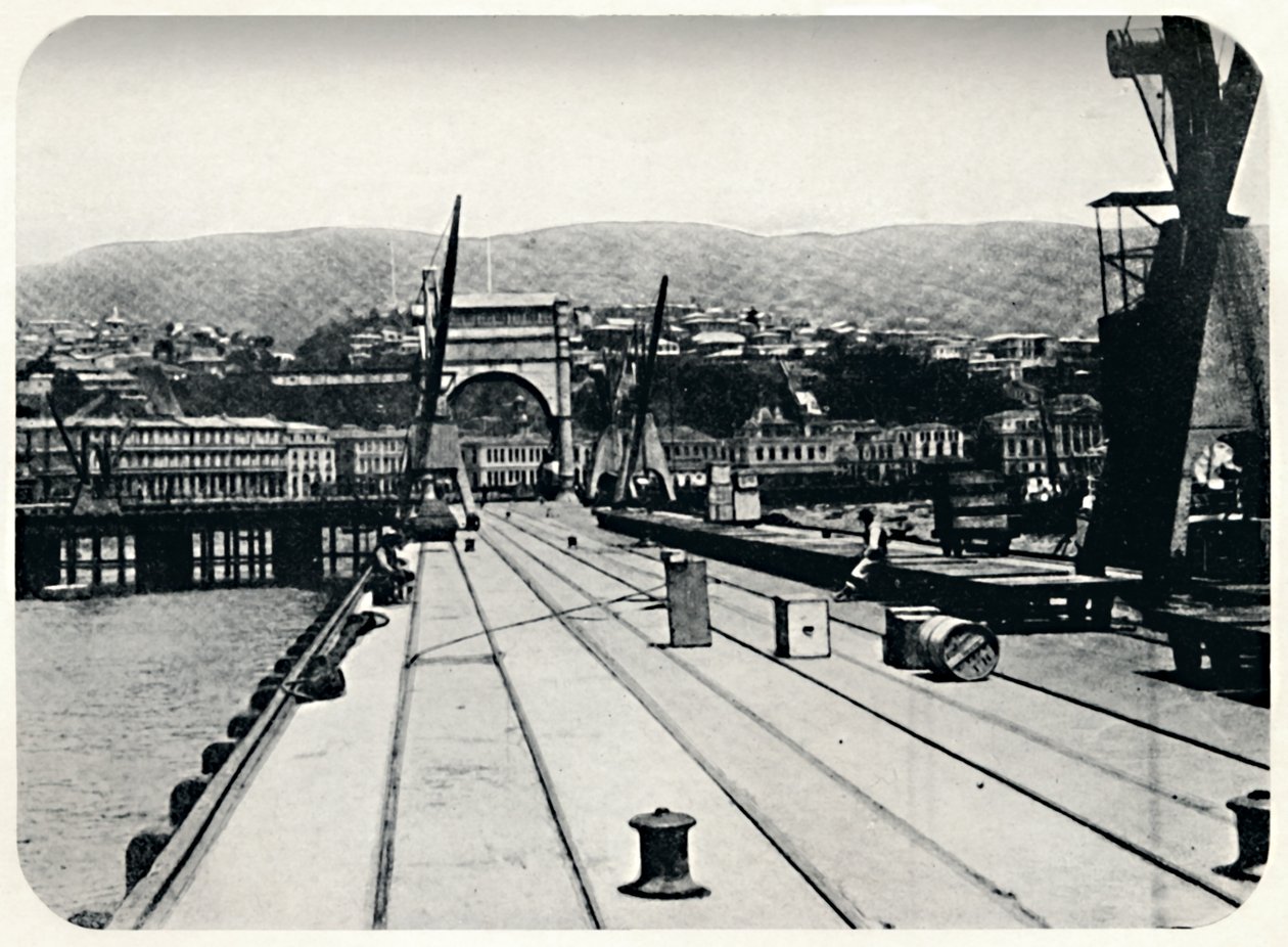 Customs Pier, Valparaiso, 1911 av Unbekannt