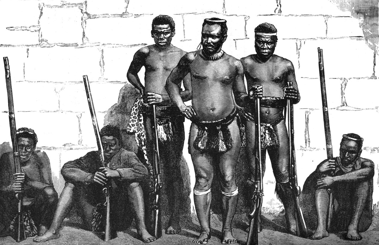 Dabulamanzi, en av Zulu-lederne i Isandhlwana og Ghingilovo, c1880 av Unbekannt
