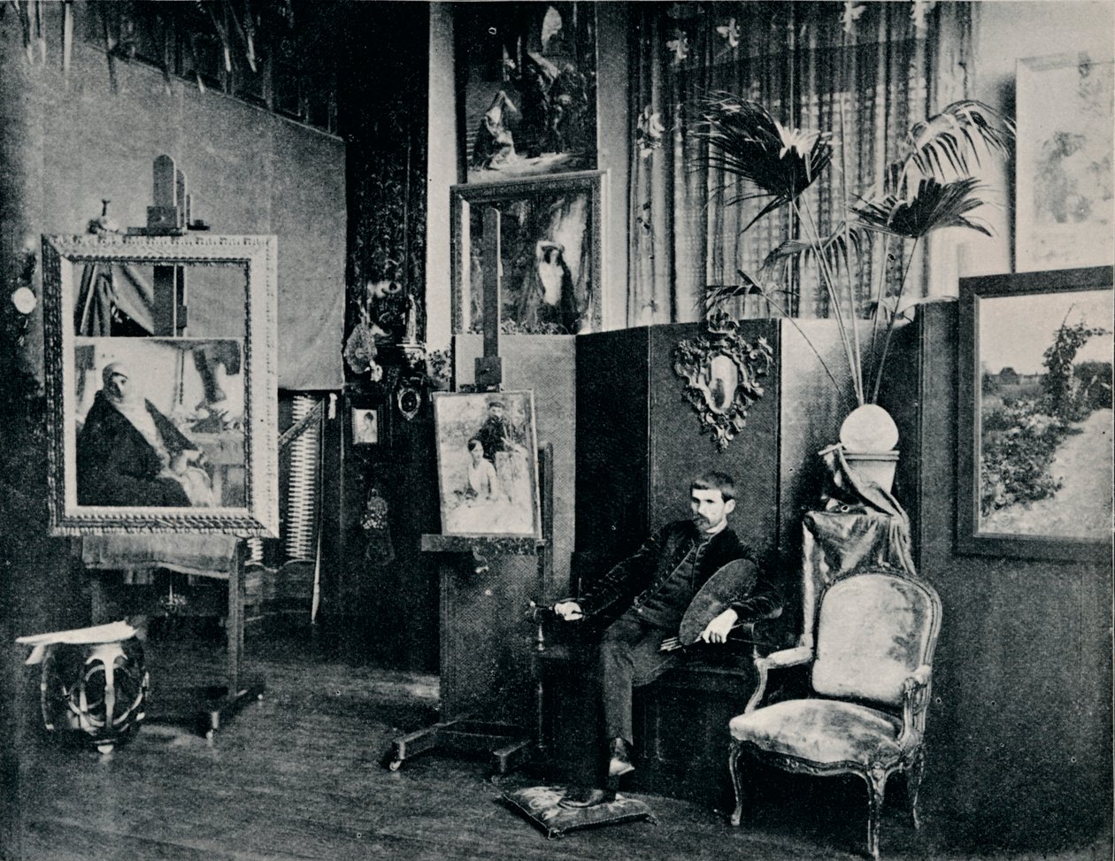 Dagnan i sitt studio, c1897 av Unbekannt