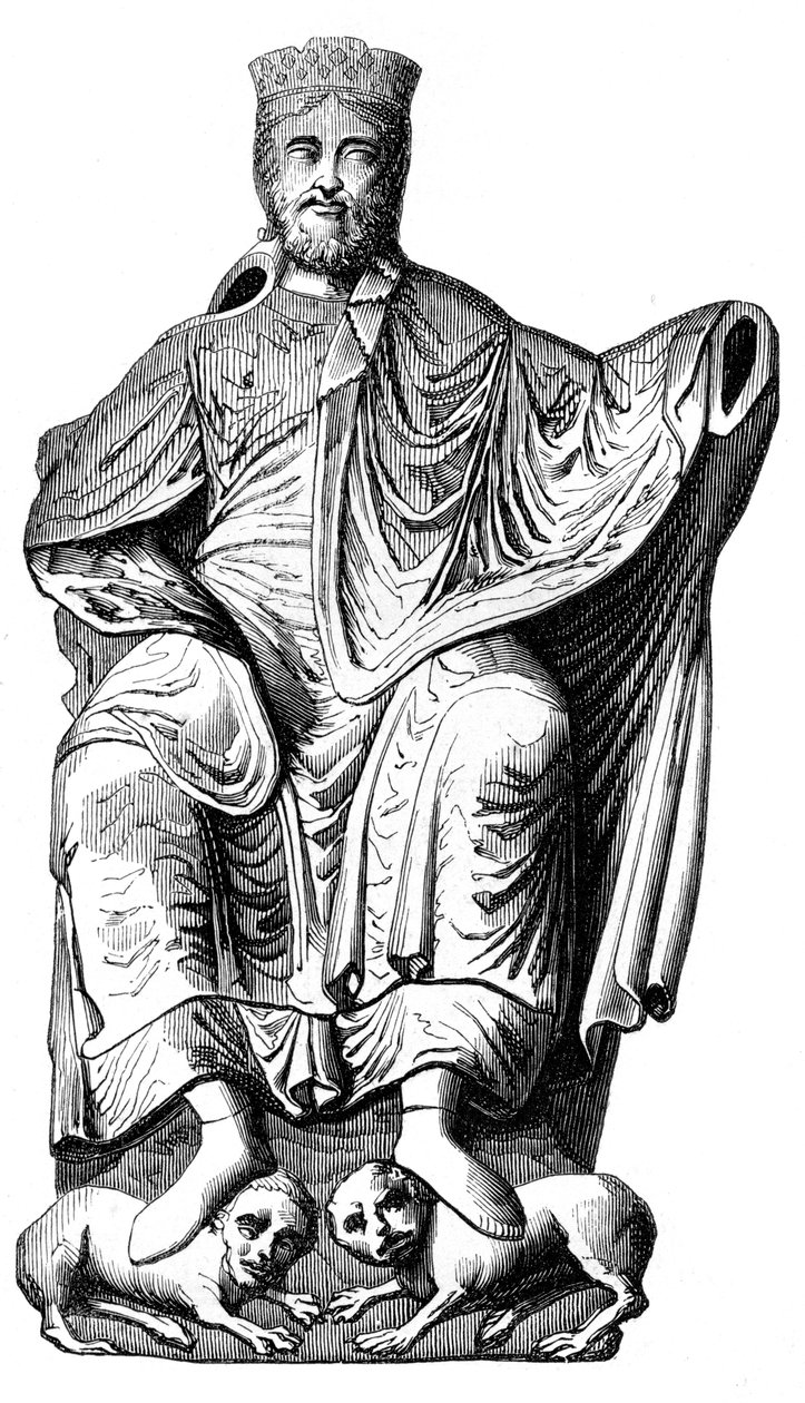 Dagobert I 603-689, merovingerkonge, c1500-tallet 1849 av Unbekannt