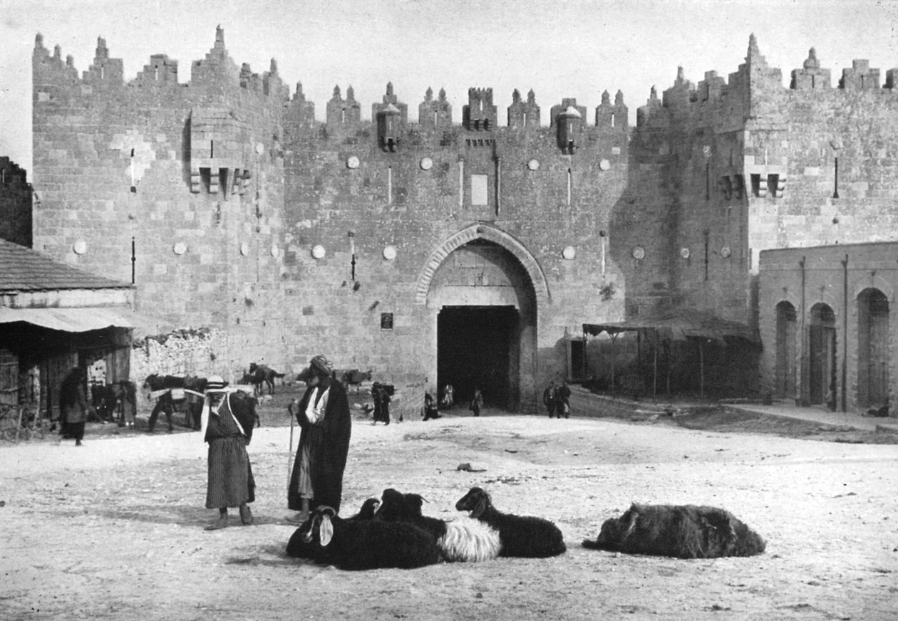 Damaskus-porten, Jerusalem, Israel, 1926 av Unbekannt