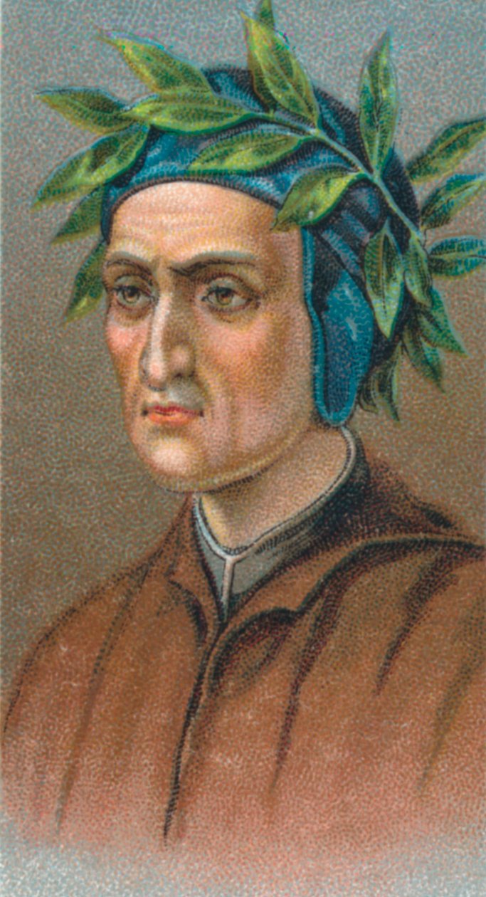 Dante Alighieri 1265-1321, italiensk florentinsk poet, 1924 av Unbekannt