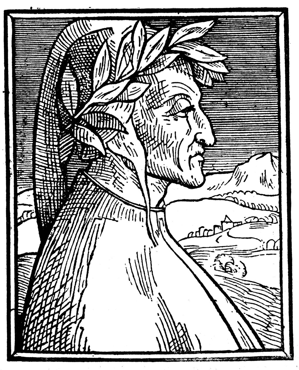 Dante Alighieri 1265-1321, italiensk poet, 1521 av Unbekannt