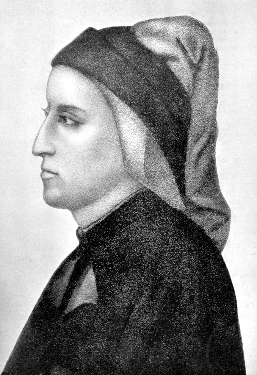 Dante Alighieri , italiensk florentinsk poet, 1903 av Unbekannt