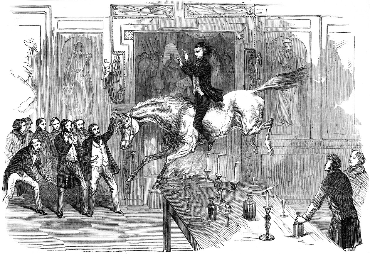 Våget sprang i spisesalen på White Hart Hotel, Aylesbury, Buckinghamshire, 1800-tallet av Unbekannt