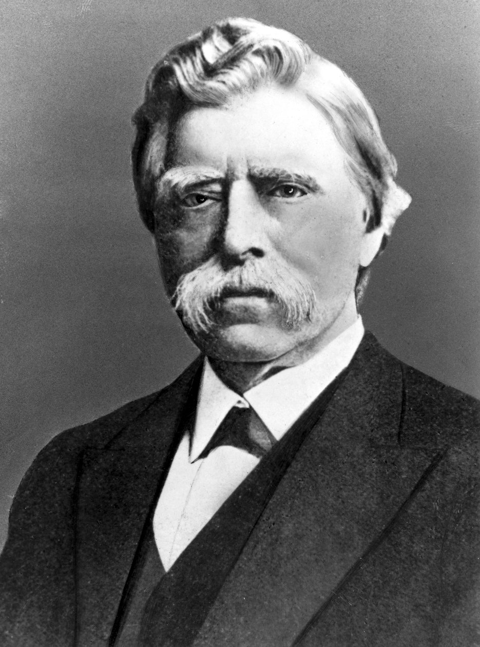 David Edward Hughes, engelsk elektriker og oppfinner, ca 1880-tallet av Unbekannt