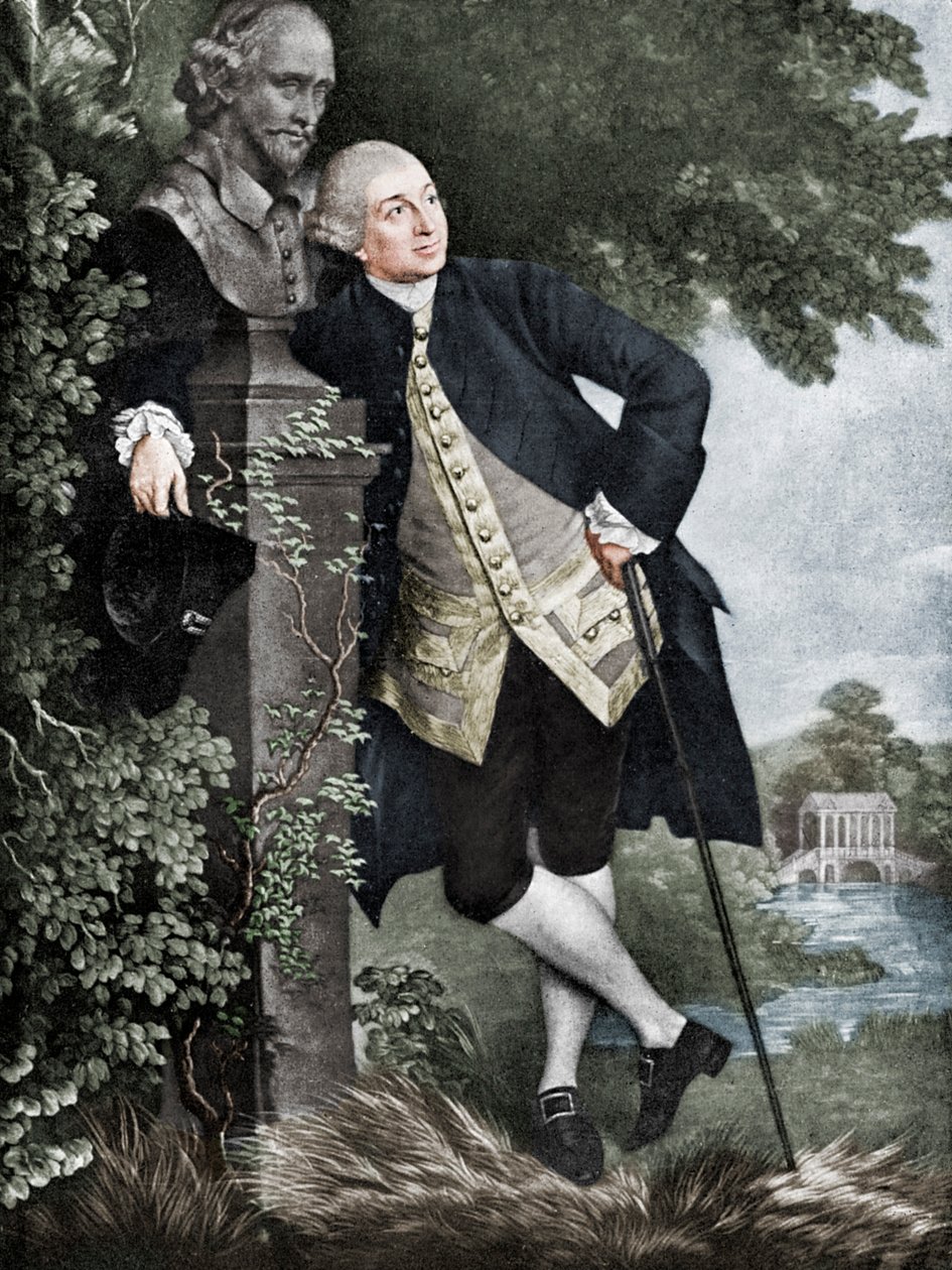 David Garrick 1717-1779, engelsk skuespiller, dramatiker, teatersjef og produsent, 1905 av Unbekannt