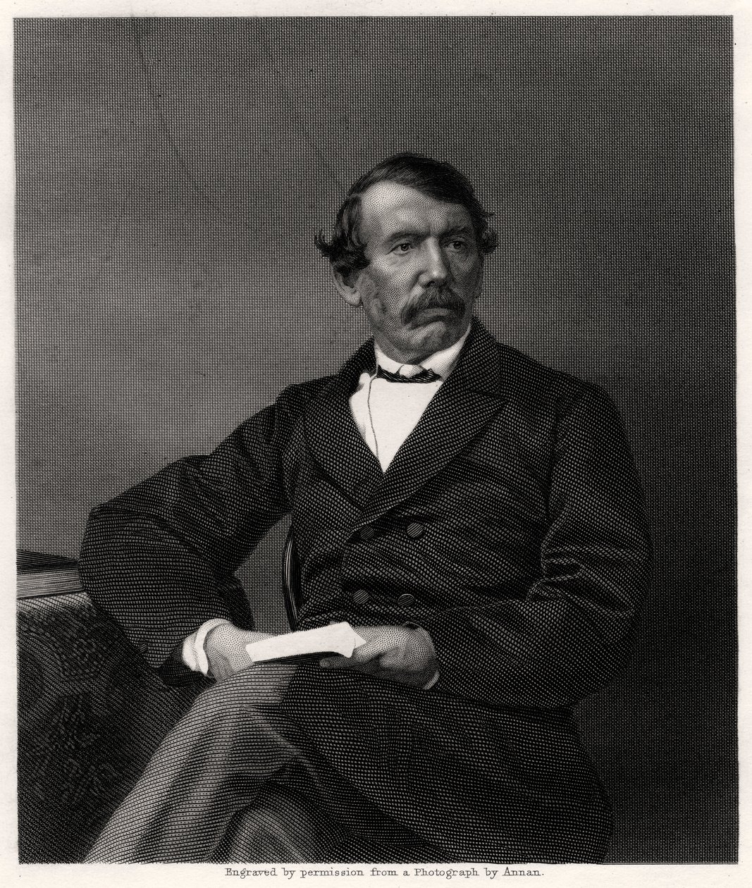 David Livingstone, skotsk misjonær og afrikansk oppdagelsesreisende, 1800-tallet av Unbekannt