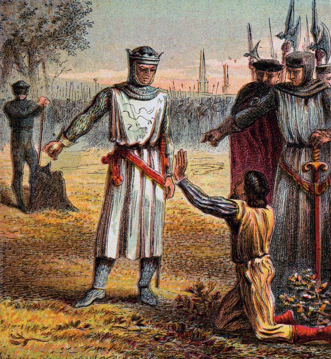 Piers Gavestons død, 1312, c1850 av Unbekannt