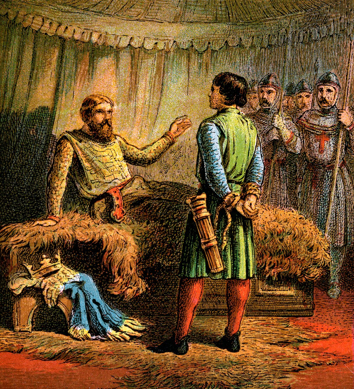 Richard den førstes død, 1199, c1850 av Unbekannt