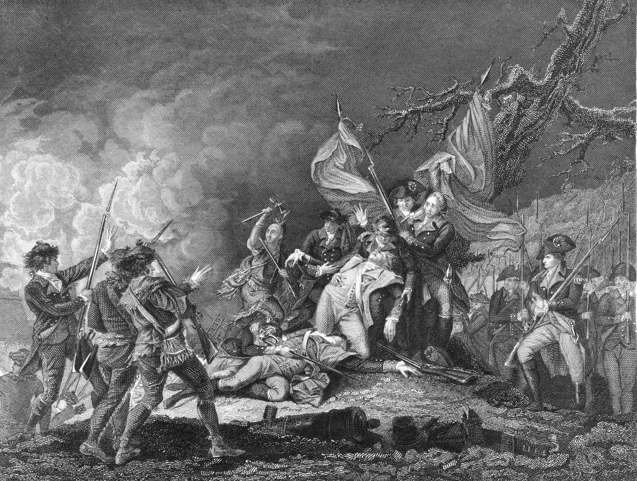 General Montgomerys død i Quebec, desember 1775. av Unbekannt