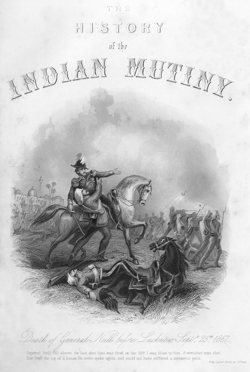 General Neills død før Lucknow, 25. september 1857, c1860 av Unbekannt