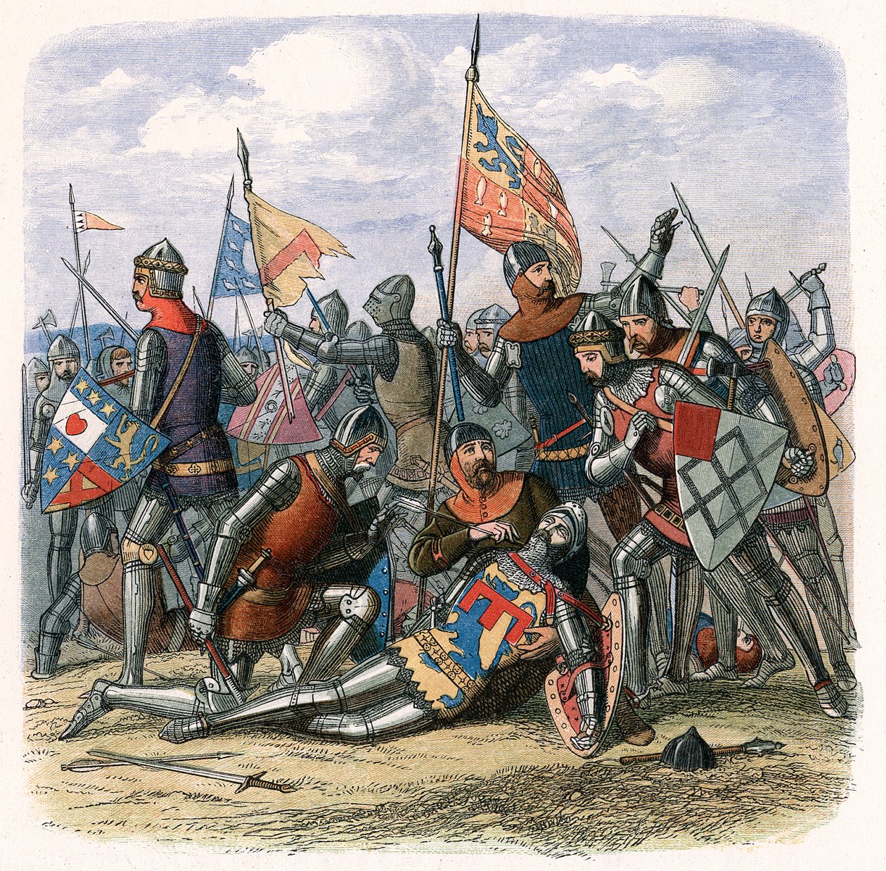 Henry Percy Harry Hotspurs død i slaget ved Shrewsbury, 21. juli 1403, c1860 av Unbekannt
