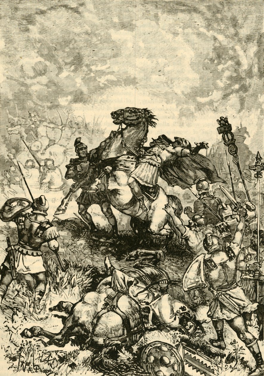 Julian den frafalne død, 1890. av Unbekannt
