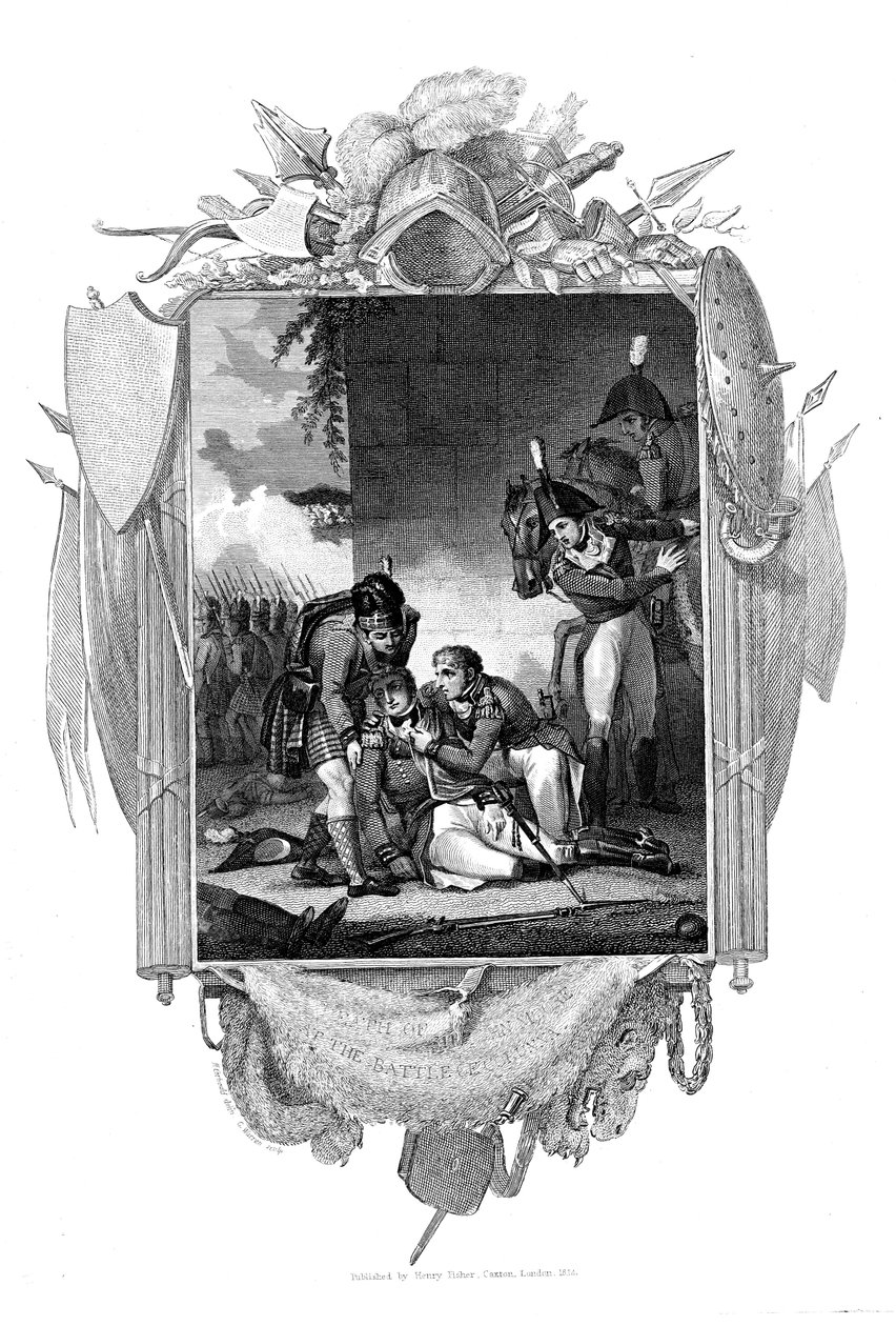 Død av generalløytnant Sir John Moore, britisk soldat, La Coruna, Spania, 1809 av Unbekannt
