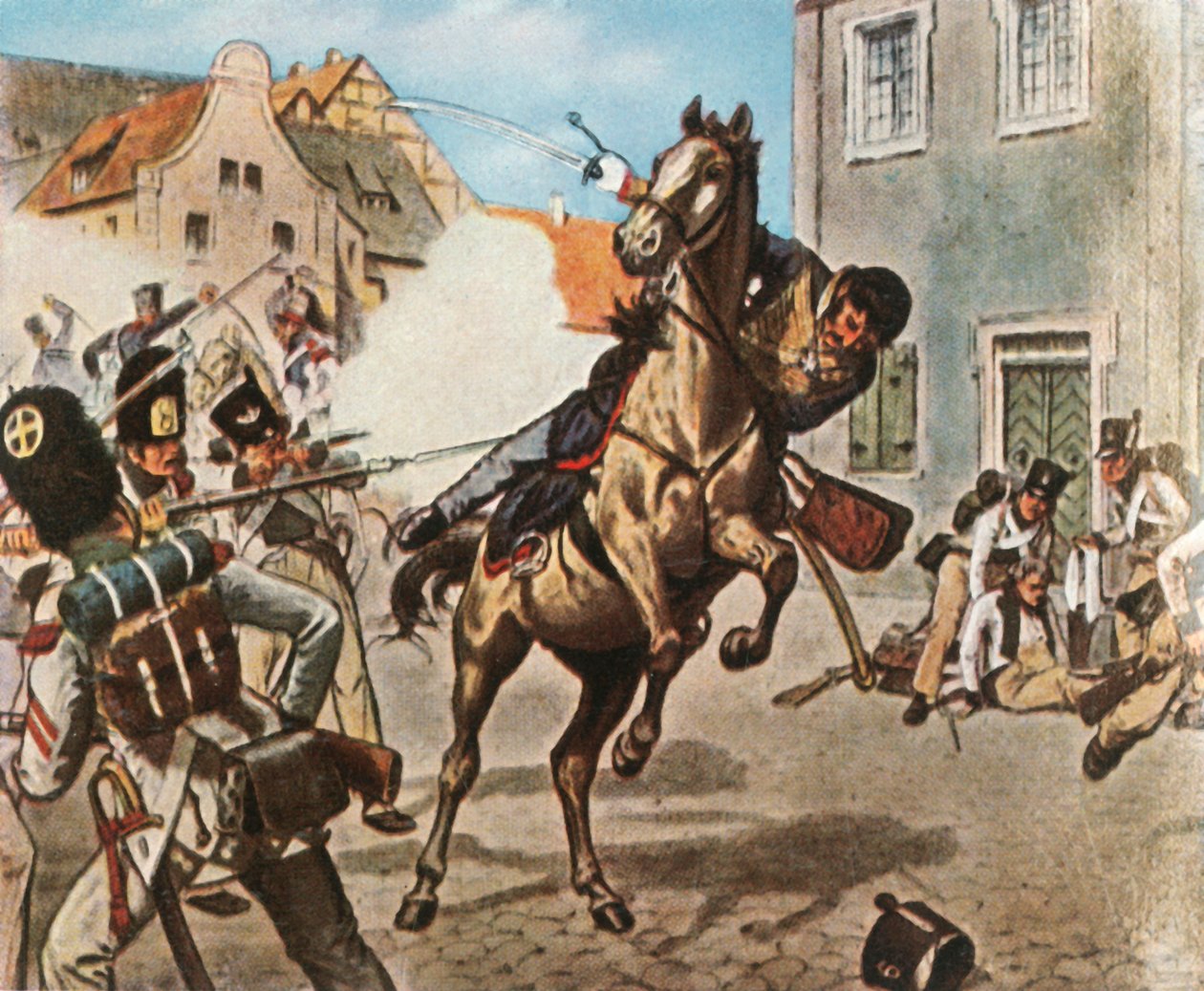 Major von Schills død, 31. mai 1809, 1936. av Unbekannt