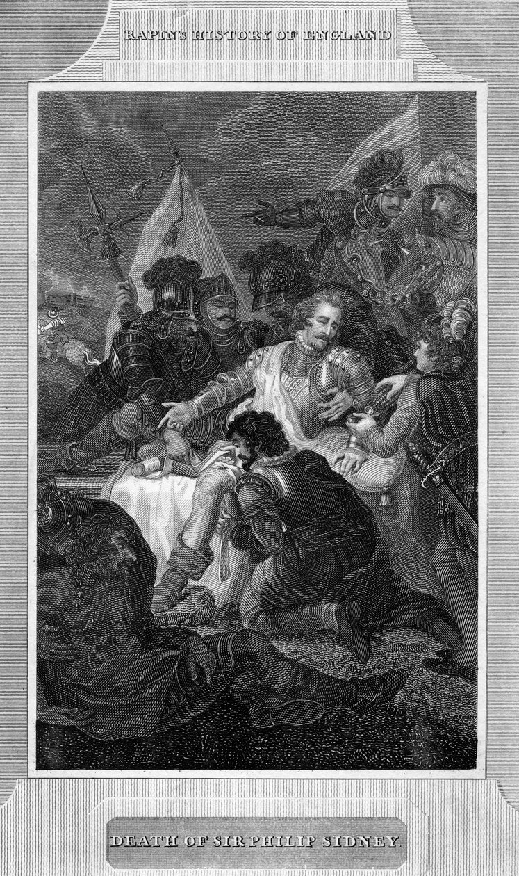 Sir Philip Sydneys død, 1586 c1815 av Unbekannt