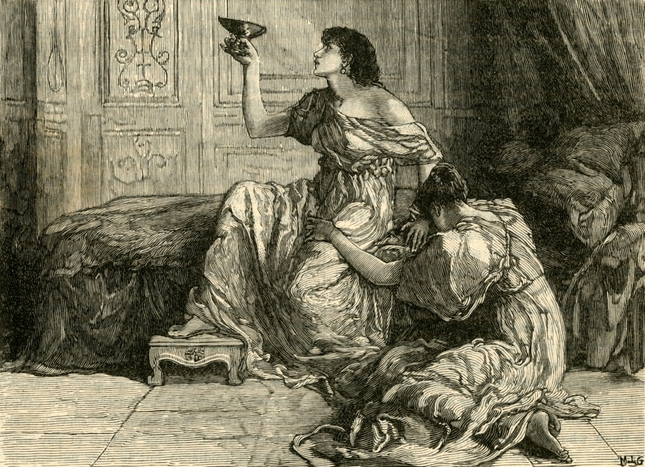 Sophonisbas død, 1890. av Unbekannt