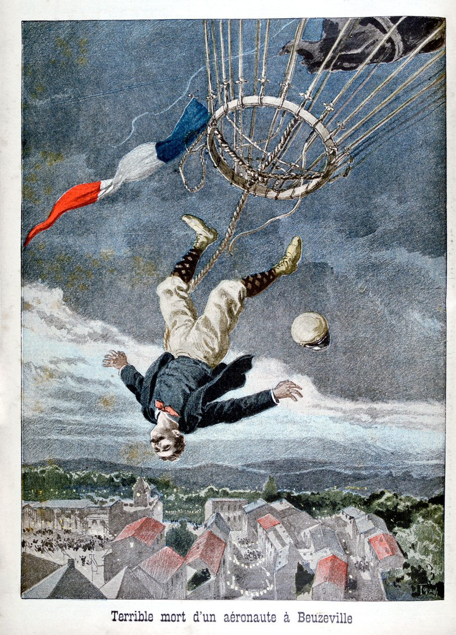 Død av en luftfartøy over Beuzeville, Frankrike, 1899 av Unbekannt