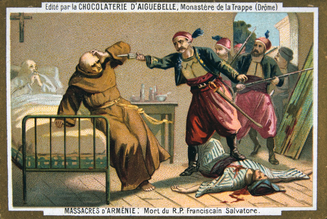 Død av pastor Salvatore, en fransiskanermunk, 1895 av Unbekannt