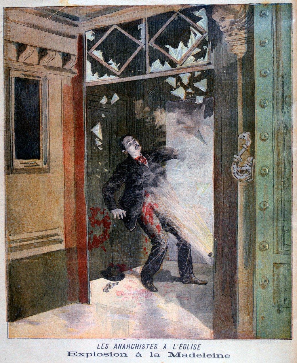 Anarkisten Jean Pauwels døde i la Madeleine-kirken, Paris, 1894 av Unbekannt