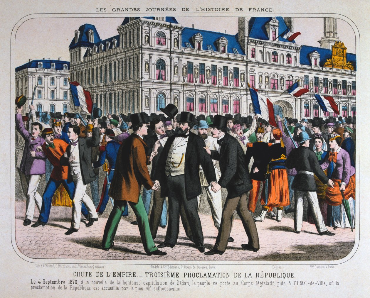 Erklæring fra Den tredje franske republikk, 4. september 1870 av Unbekannt