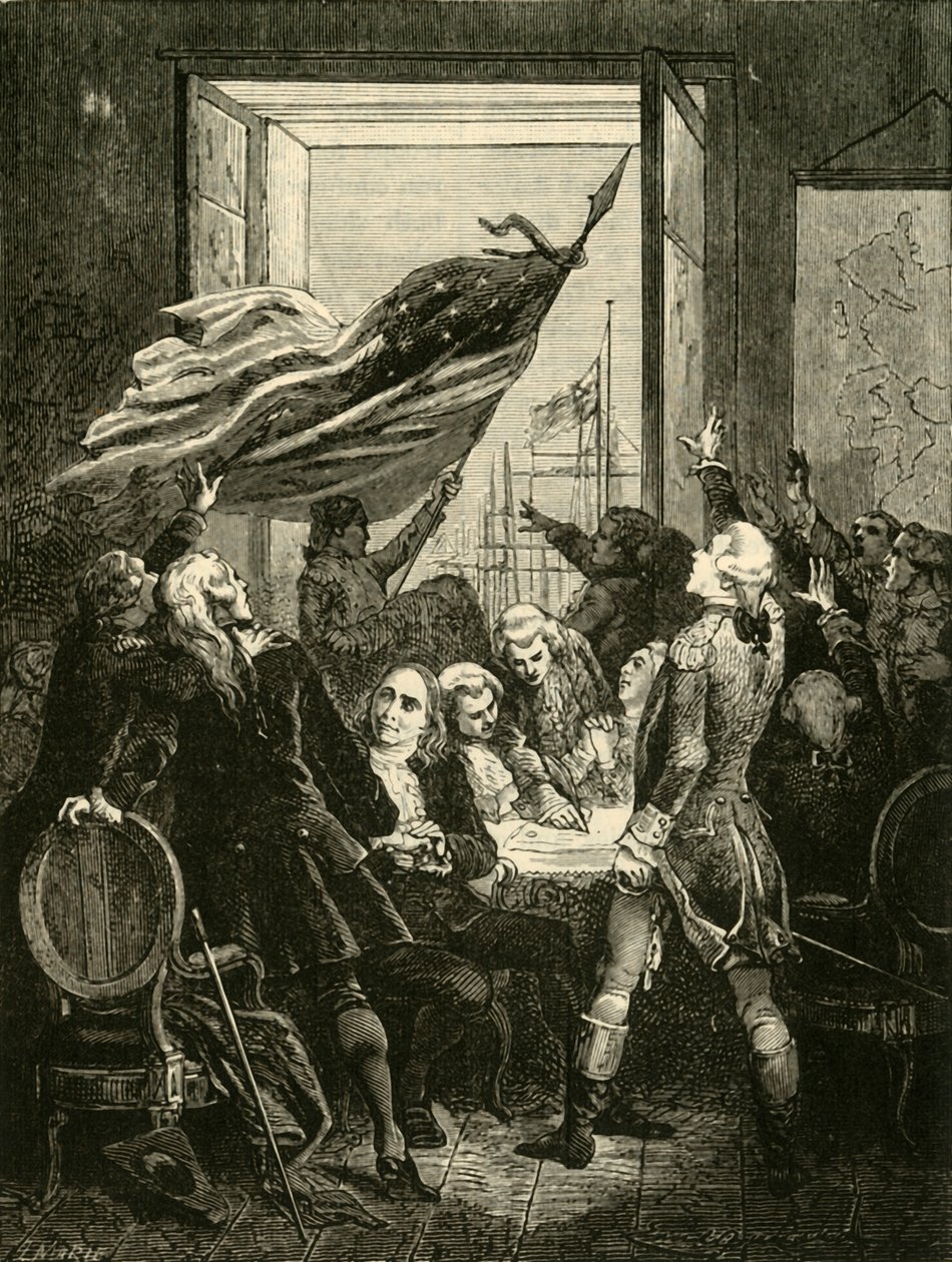 Uavhengighetserklæringen til USA, 1776, 1890. av Unbekannt