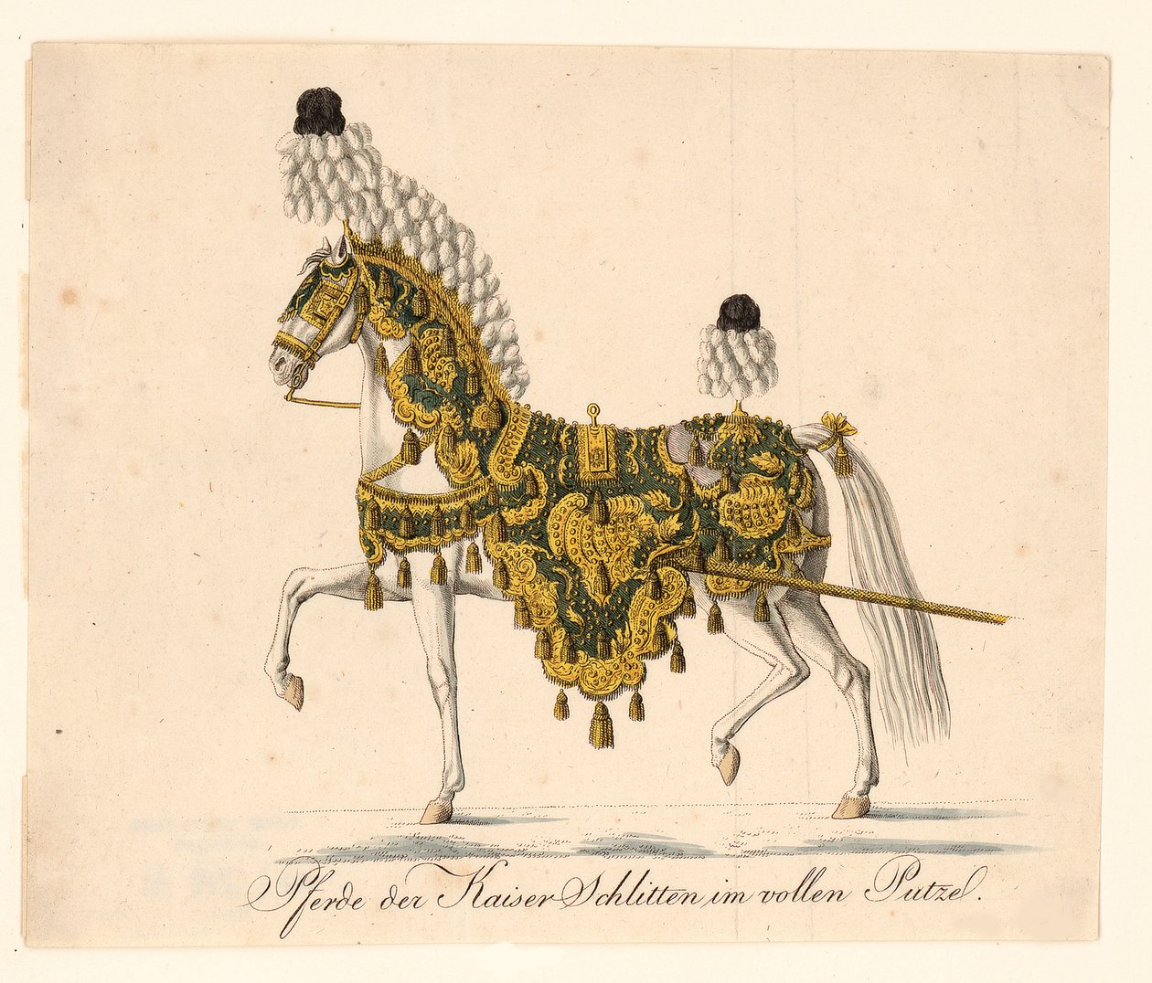 Dekorerte hestemøbler av Emperors Ceremonial Horse-Drawn Carriages, 1815 av Unbekannt
