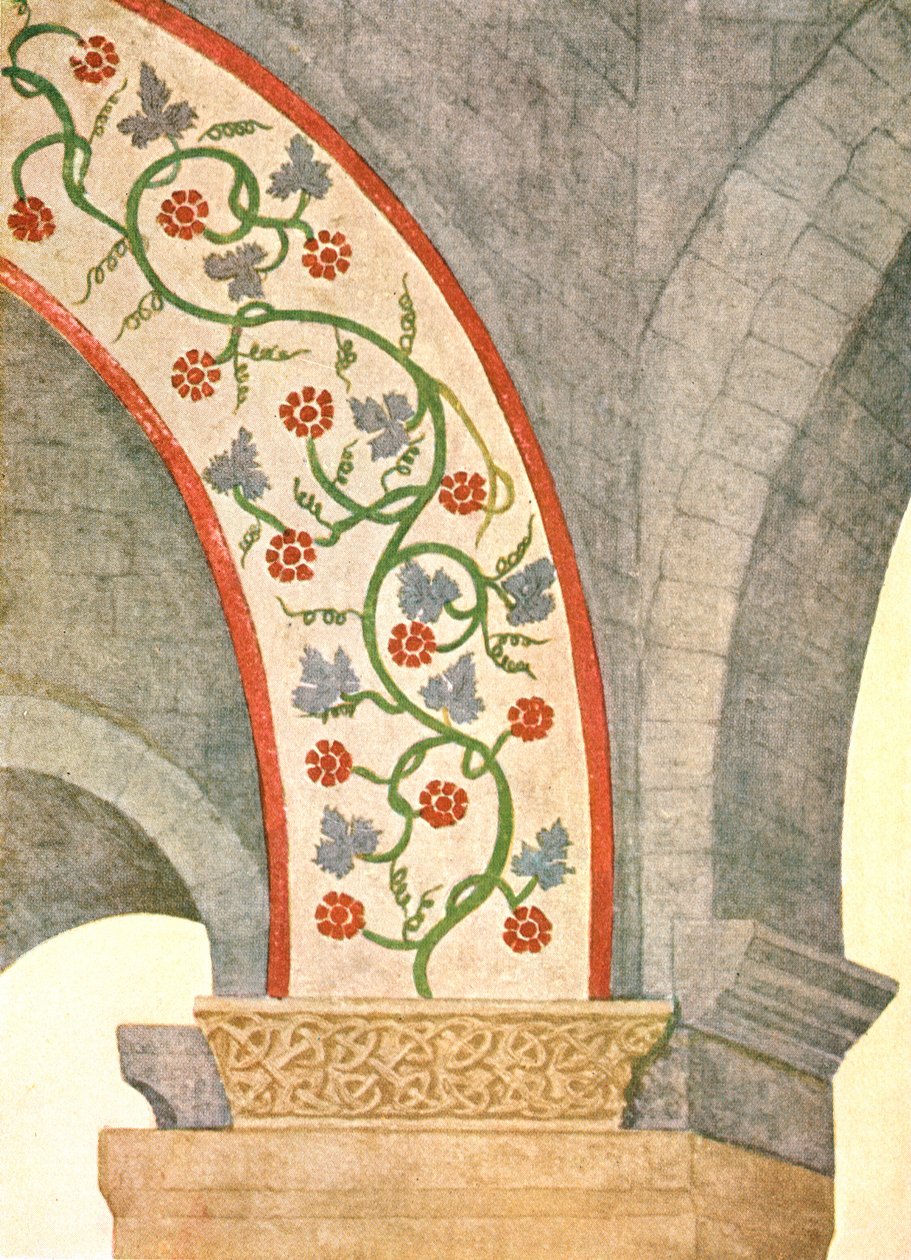 Dekorasjon i St John the Baptist-kirke, barnebarn, Vaud, Sveits, 1928. av Unbekannt