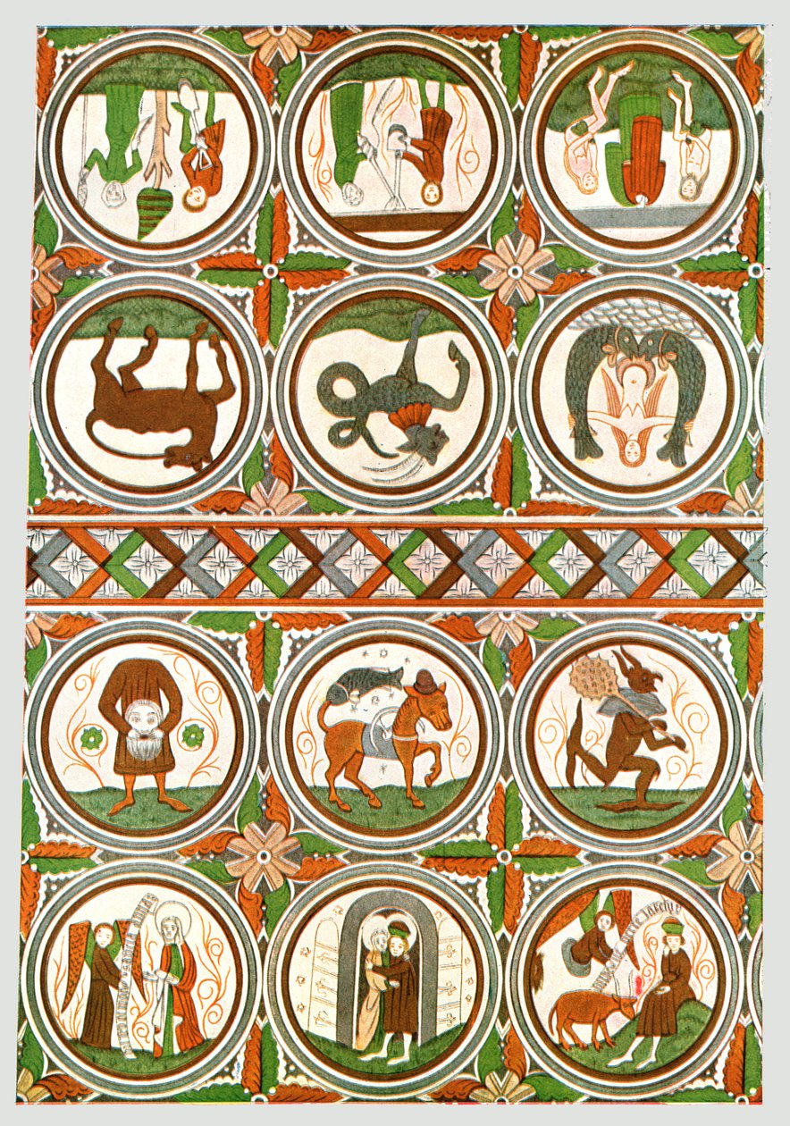 Decoration in Stora Råda Old Church, Västra Götaland, Sweden, 1928.   av Unbekannt
