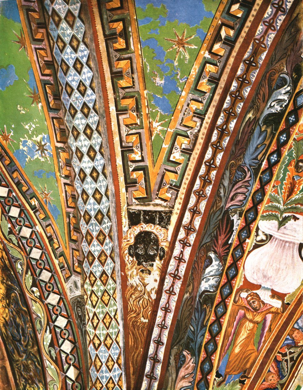 Dekorasjon i basilikaen Saint Francis, Assisi, Italia, 1928. av Unbekannt
