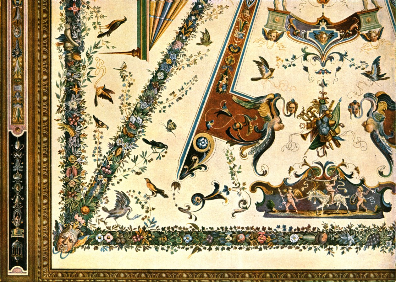 Utsmykning i Uffizi-galleriet, Firenze, Italia, 1928. av Unbekannt