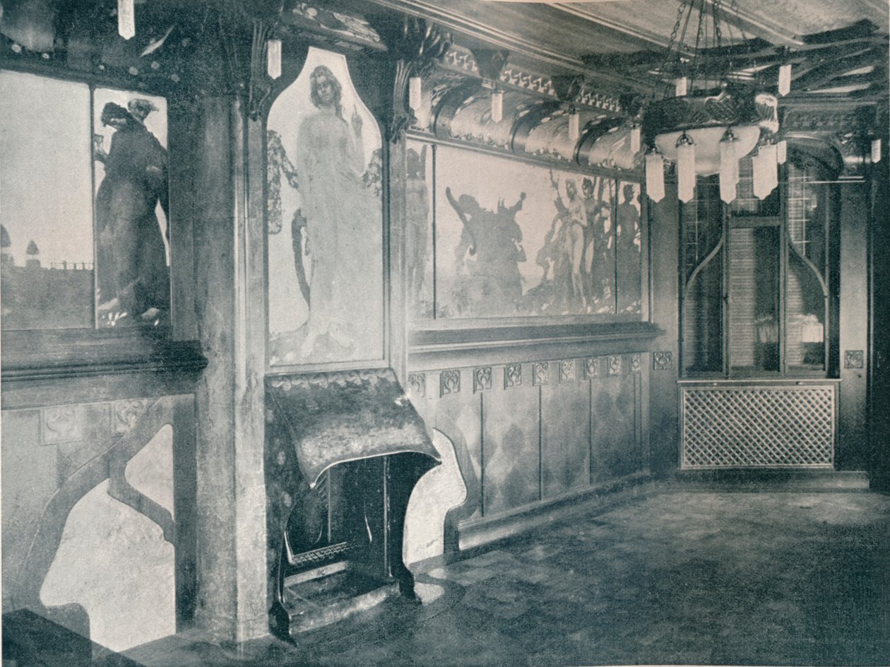Dekorasjoner til et musikkrom av Fritz Erler, c1899 av Unbekannt